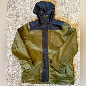 Under Armour Boys YLG Storm 2 ColdGear Infrared Jacket Dark Olive/black